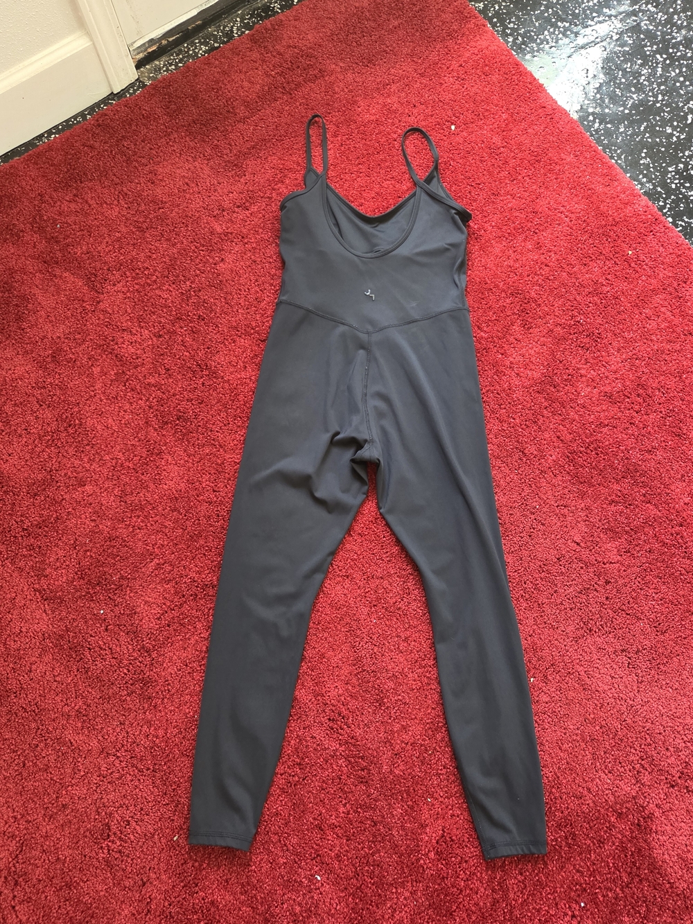 Black Sleeveless Jumpsuit with Spaghetti Straps - Picture 2 of 6